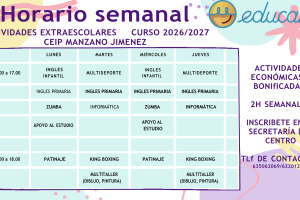 HORARIO ACTIVIDADES EXTRAESCOLARES 2026-2027